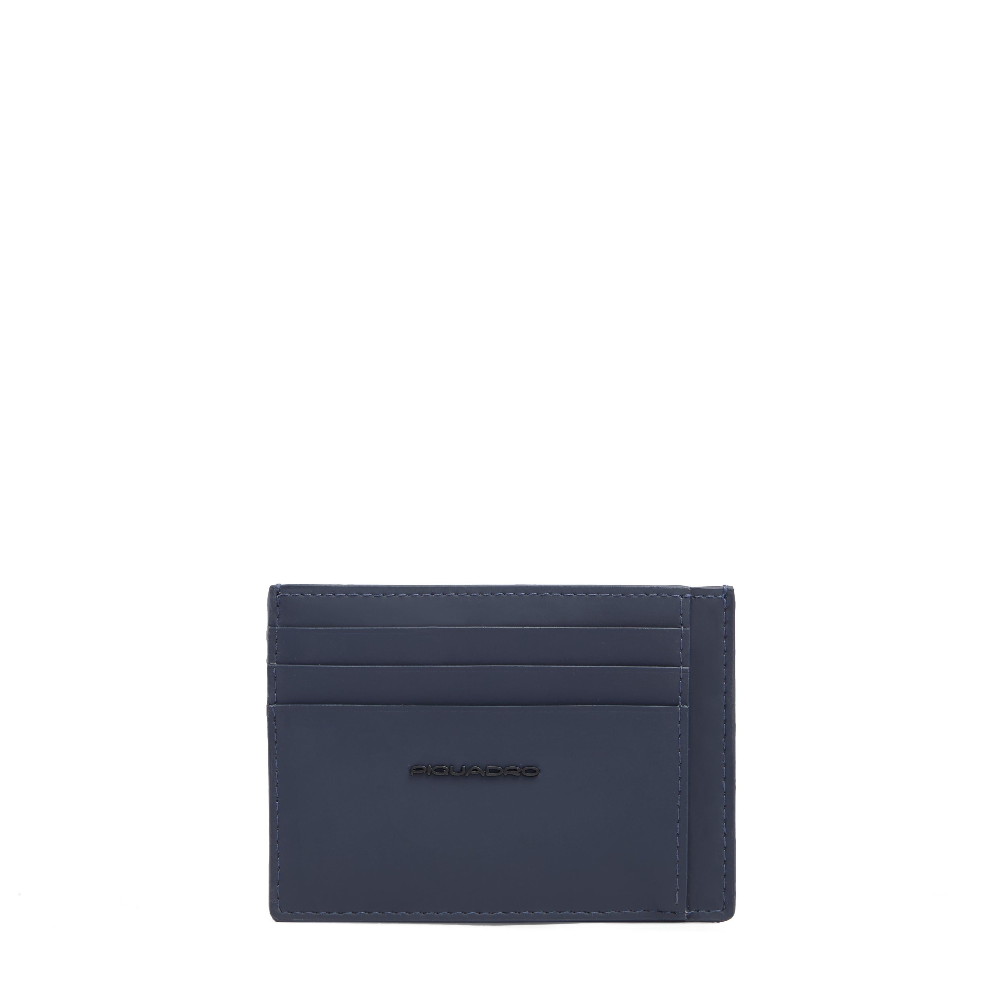 Piquadro Black Square Kartenetui Herren dünn schwarz
