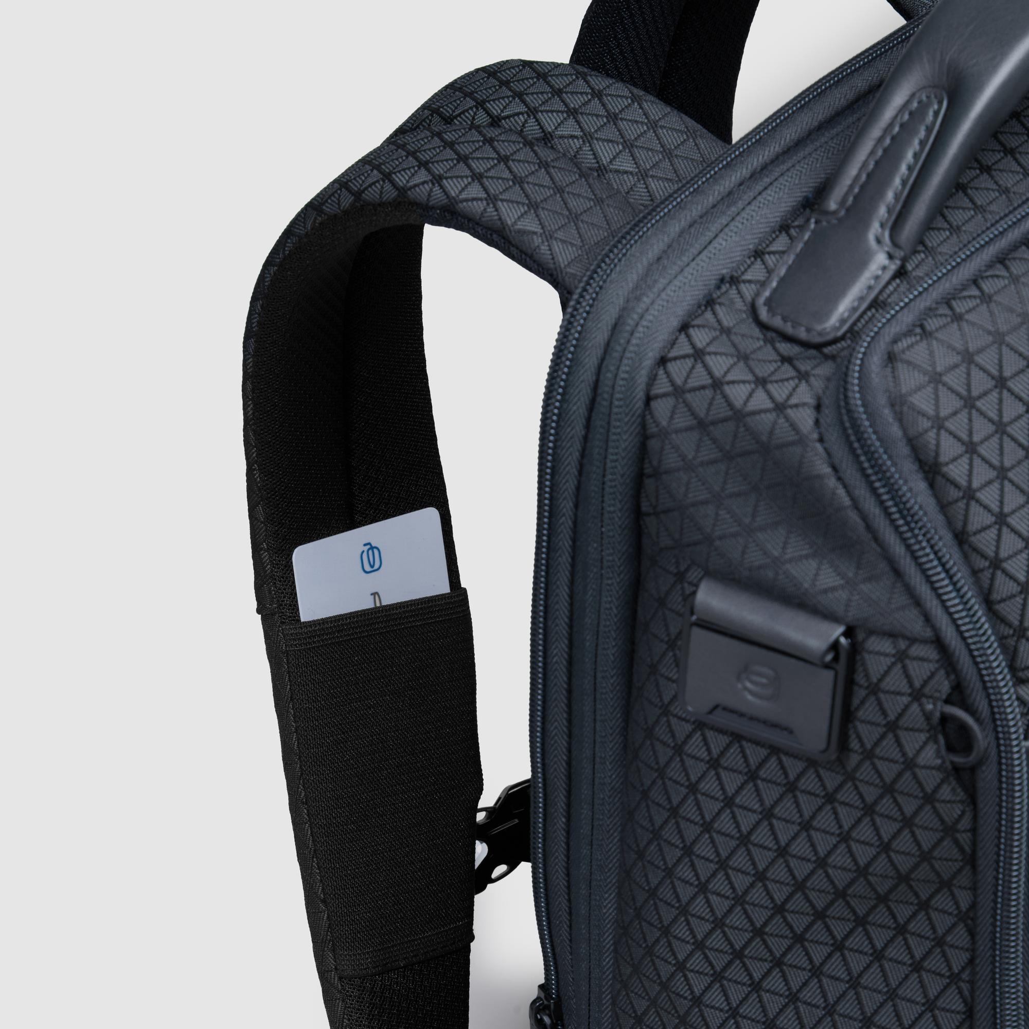 Piquadro Rover Rucksack 15,6 Zoll Laptop Modular Blau