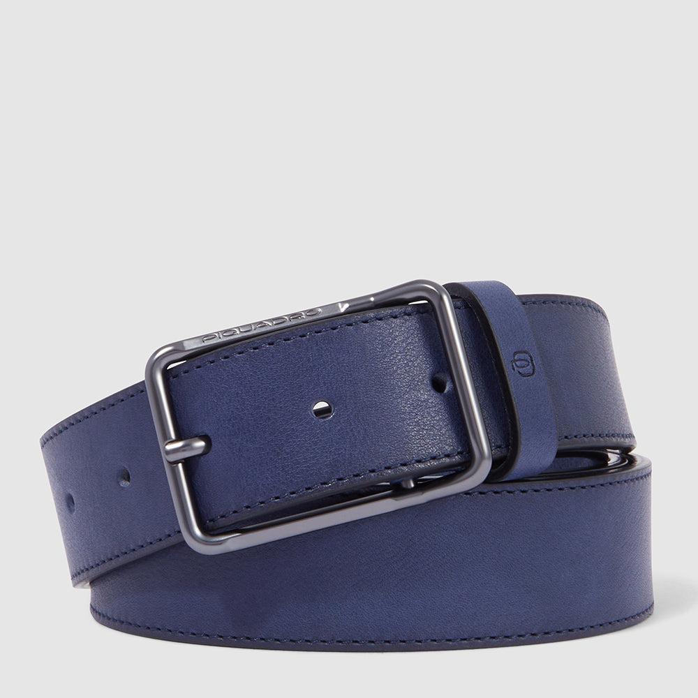 Piquadro Blue Square Gürtel Herren Leder Dorn blau