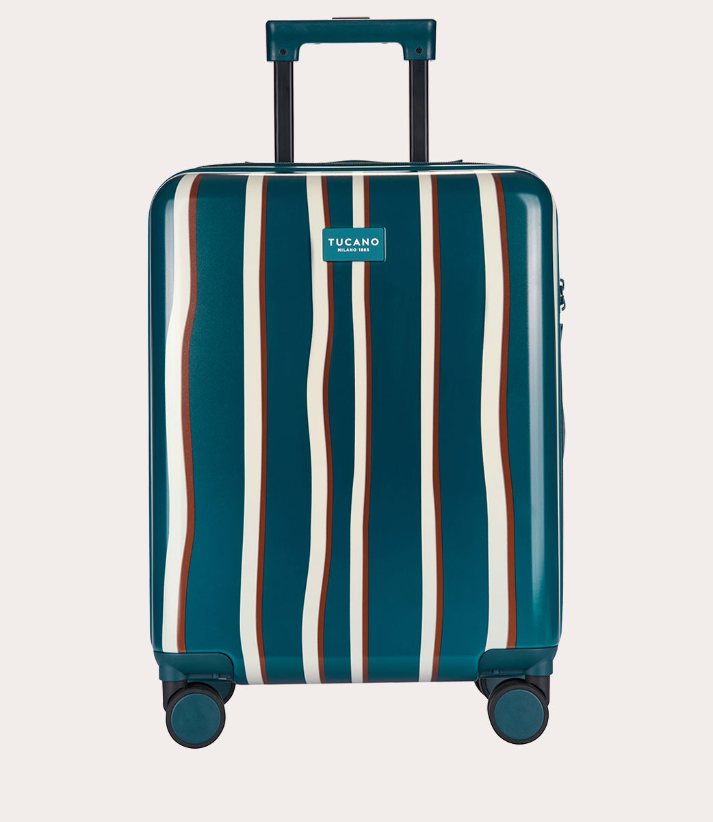 Tucano Stripes 40L Kabinentrolley Petrolblau Polycarbonat