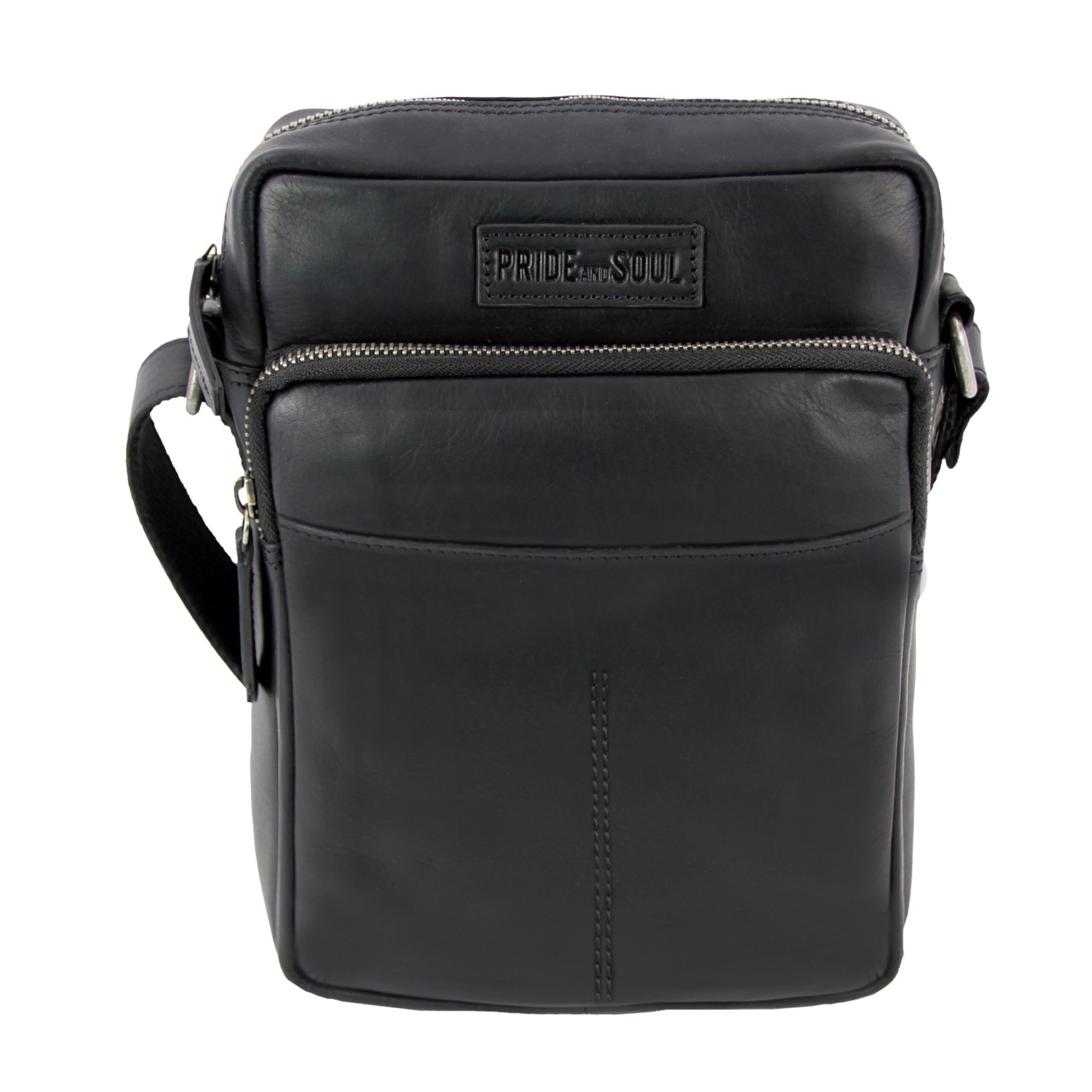 Lightpak PORT Umhängetasche Tasche schwarz Leder 18x25cm