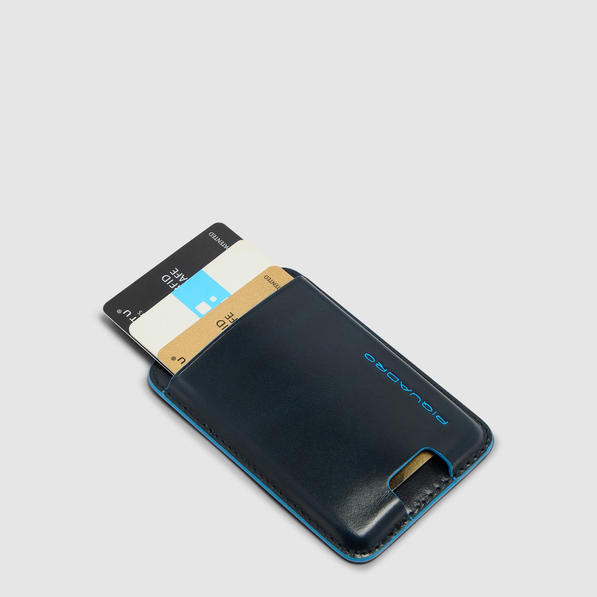 Piquadro BagMotic MagSafe Kartenetui Leder Blau