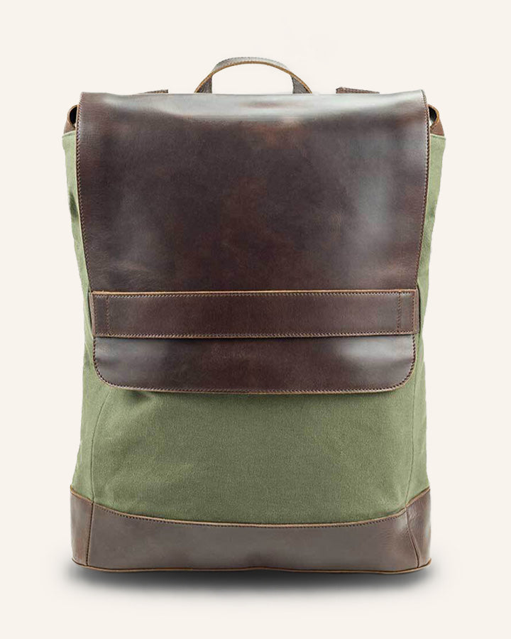 Buckle & Seam Morris Rucksack Canvas Leder 15,6 Zoll