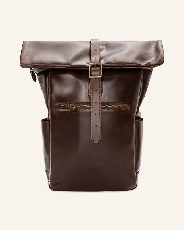 Buckle & Seam Norman Rolltop Rucksack Leder Charakter Sale