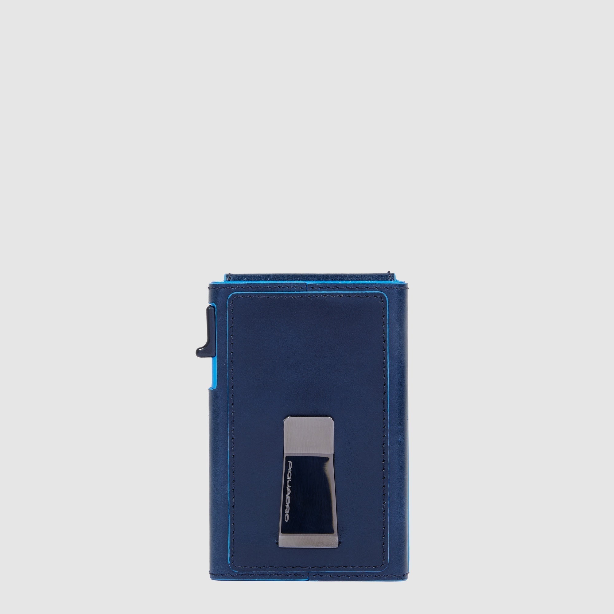 Piquadro Black Square Kartenetui Herren Leder RFID Schwarz