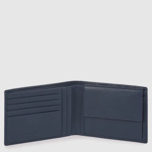 Piquadro Blue Square Geldbörse Herren Leder Münzfach RFID