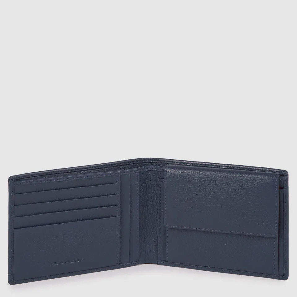 Piquadro Blue Square Geldbörse Herren Leder Münzfach RFID