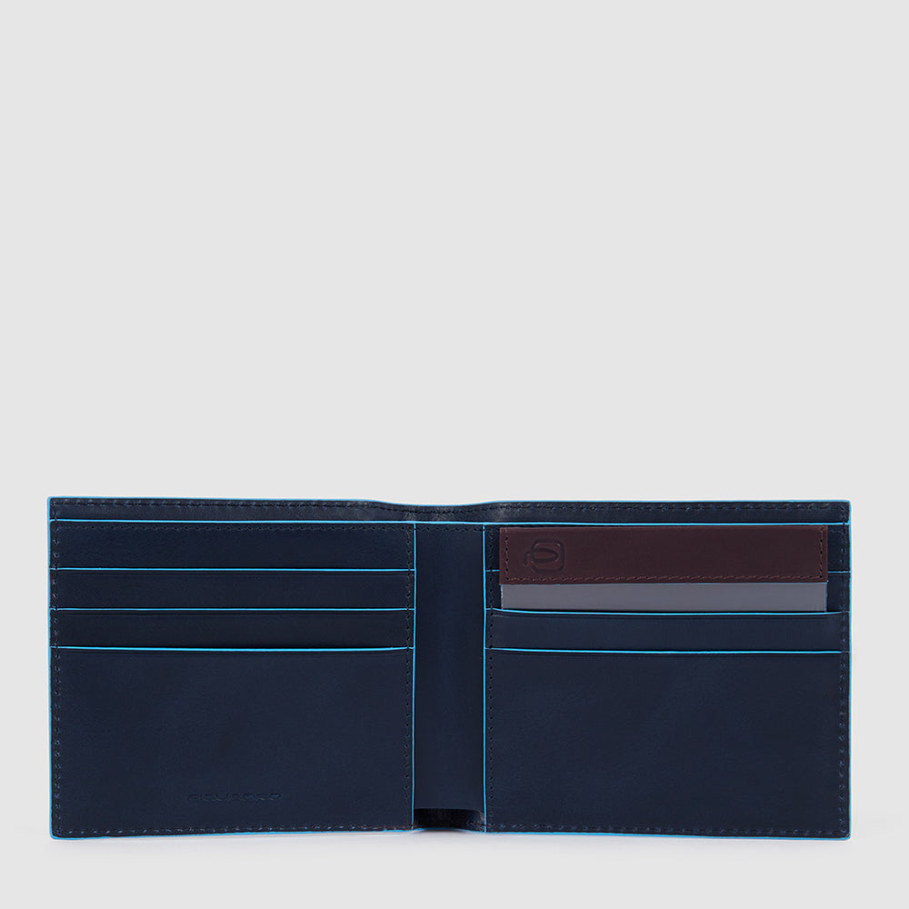 Piquadro Blue Square Herren Geldbörse Leder Schwarz RFID