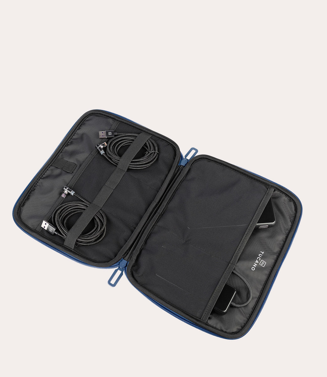 Tucano Melange Organizer Kabeltasche Blau recycelt