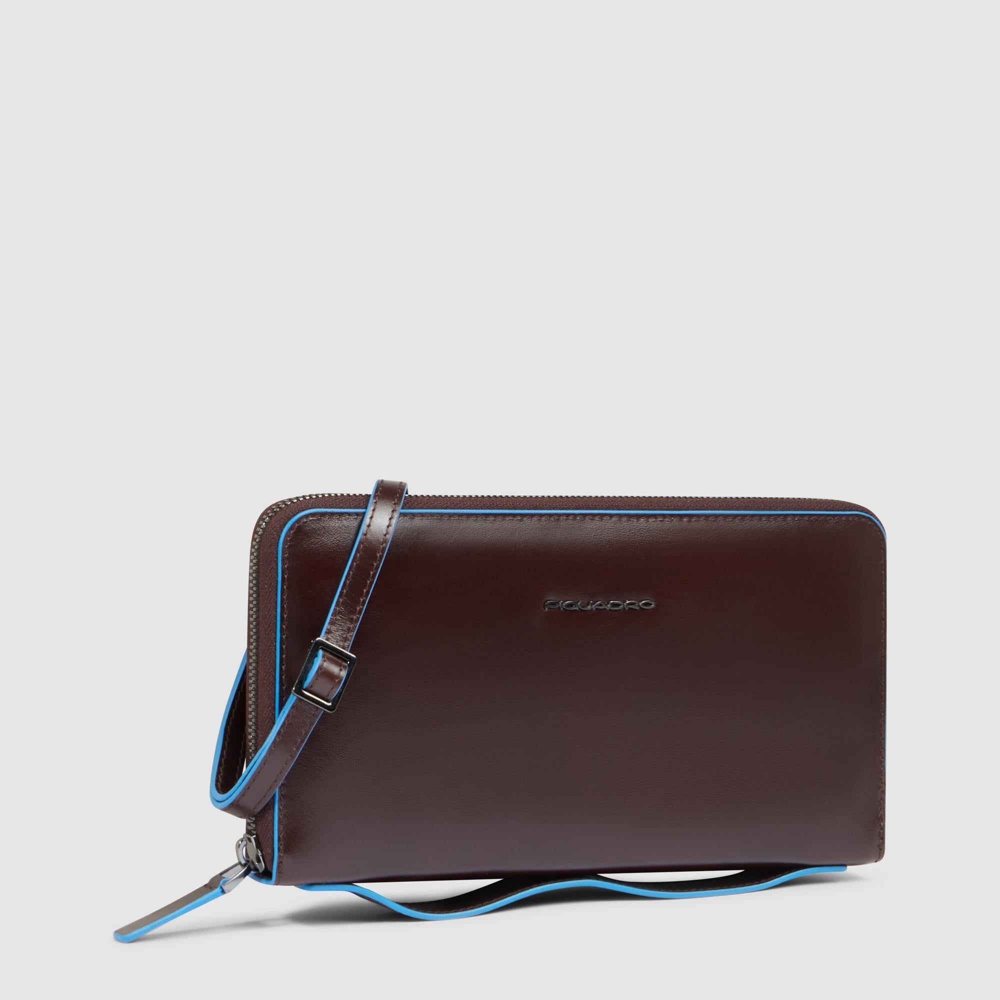 Piquadro Urban Pochette Leder schwarz Umhängetasche
