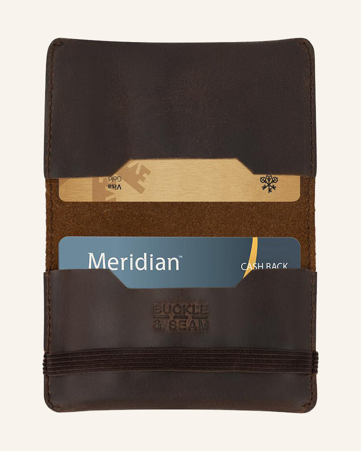 Buckle & Seam Cusco Kartenetui Leder Schwarz für Karten