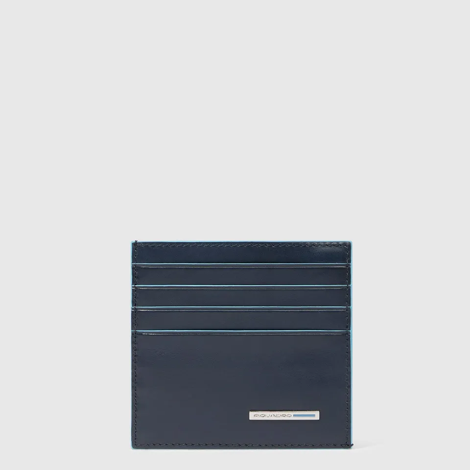 Piquadro Black Square Kartenetui Leder schwarz RFID