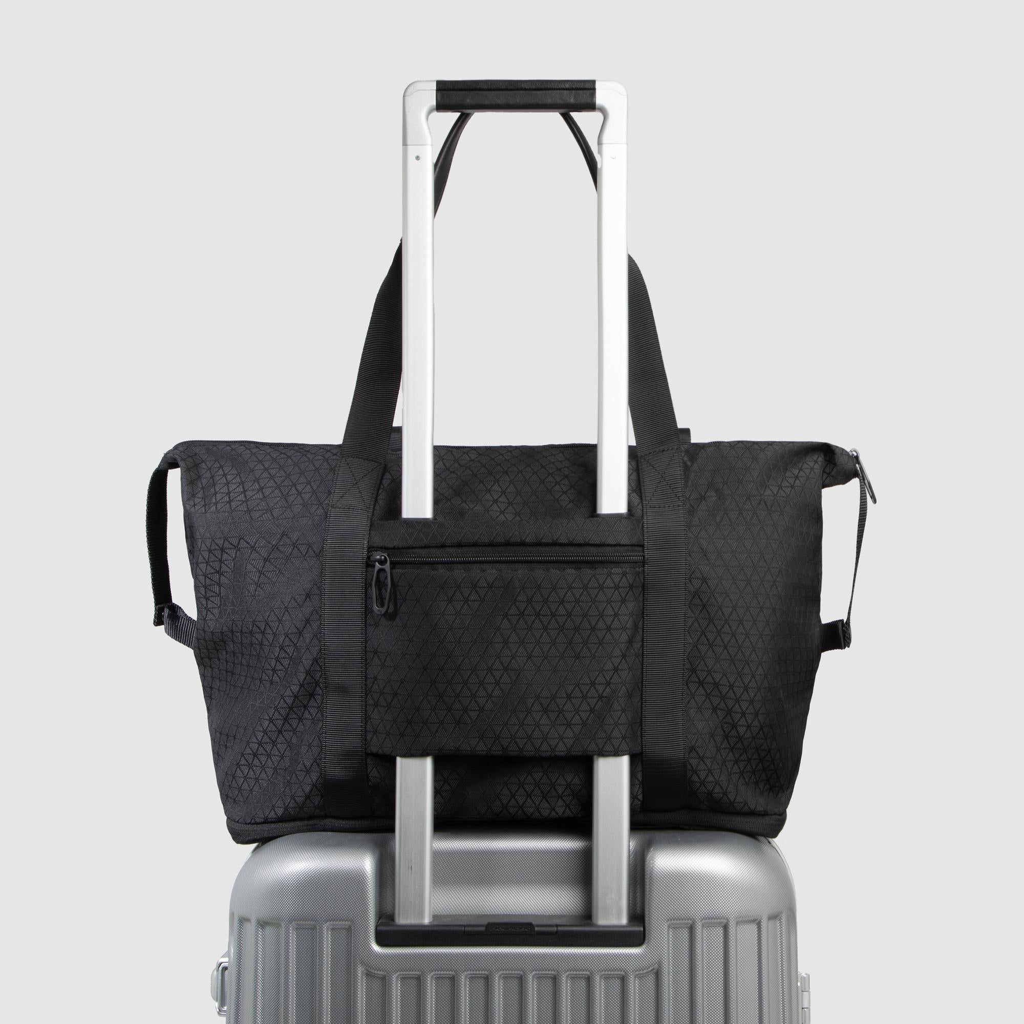 Piquadro Black Square Reisetasche faltbar schwarz recycelt