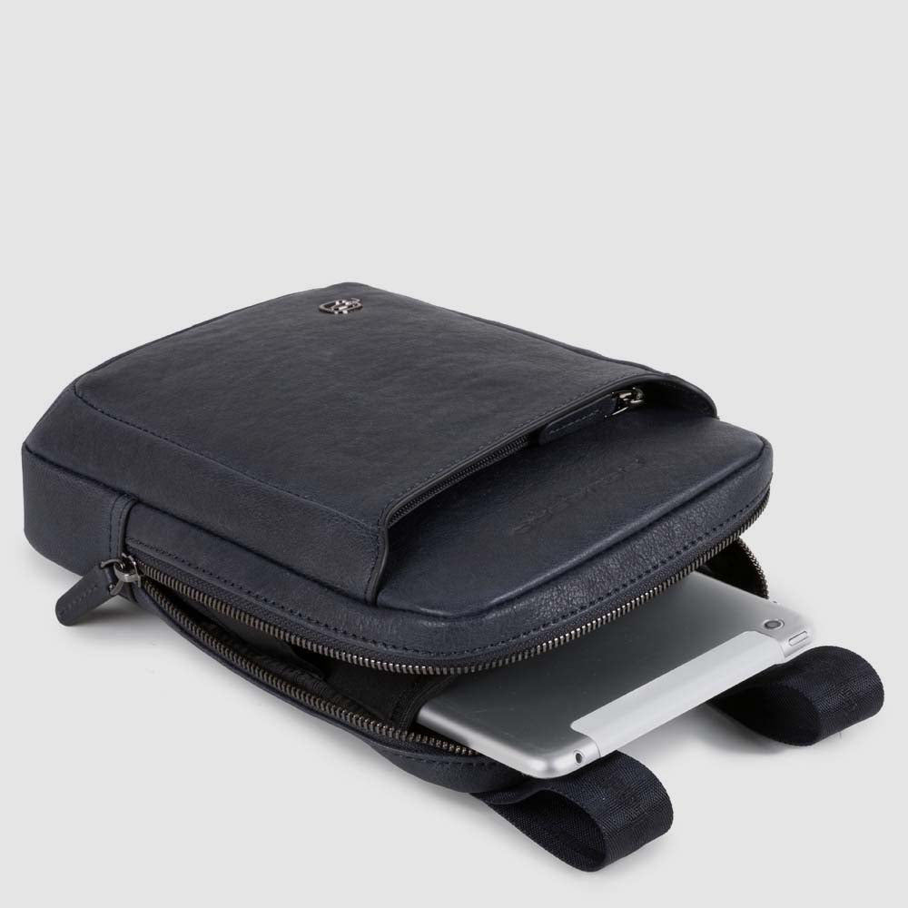Piquadro Urban Borsello Herrentasche Leder schwarz klein