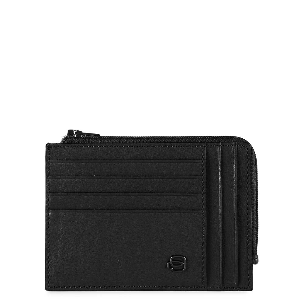 Piquadro Black Square Geldbörse CU braun Leder Münzfach RFID