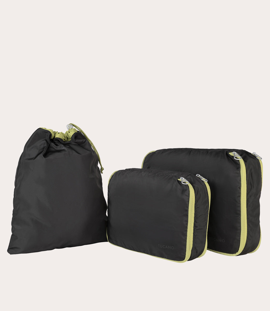Tucano Piego Travel Set Kofferorganizer Schwarz Nylon 3-tlg