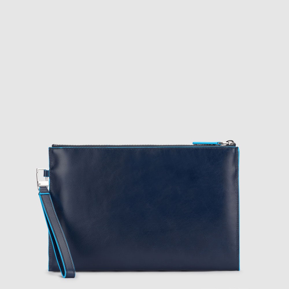 Piquadro Black Square Pochette Herrentasche Schwarz Leder