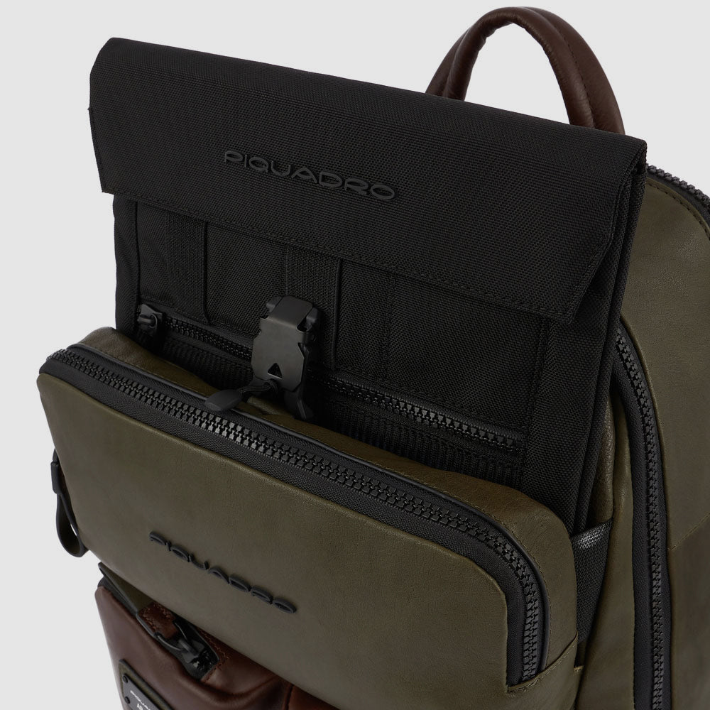 Piquadro Connequ Laptop-Rucksack 14 Zoll Schwarz RFID
