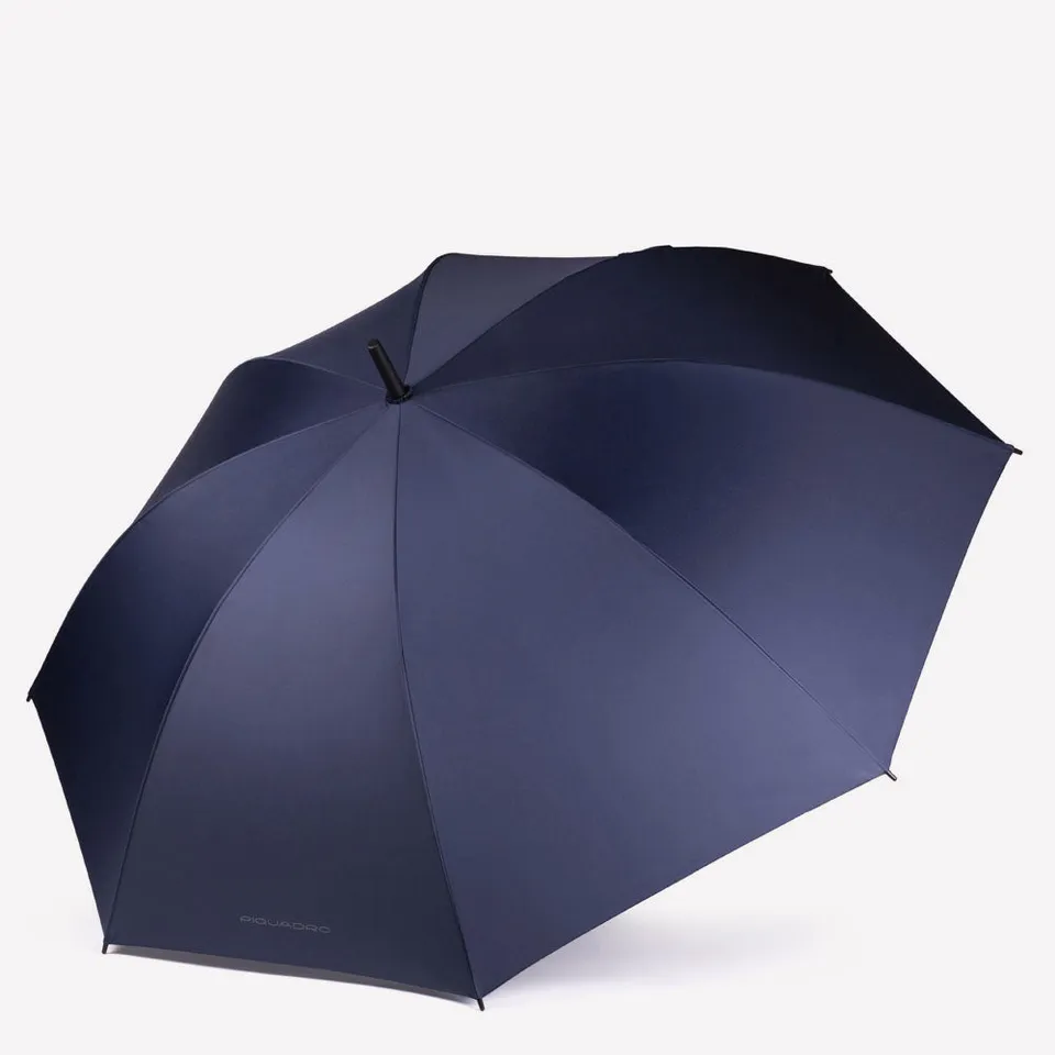 Piquadro Corner 2.0 Regenschirm groß Schwarz winddicht