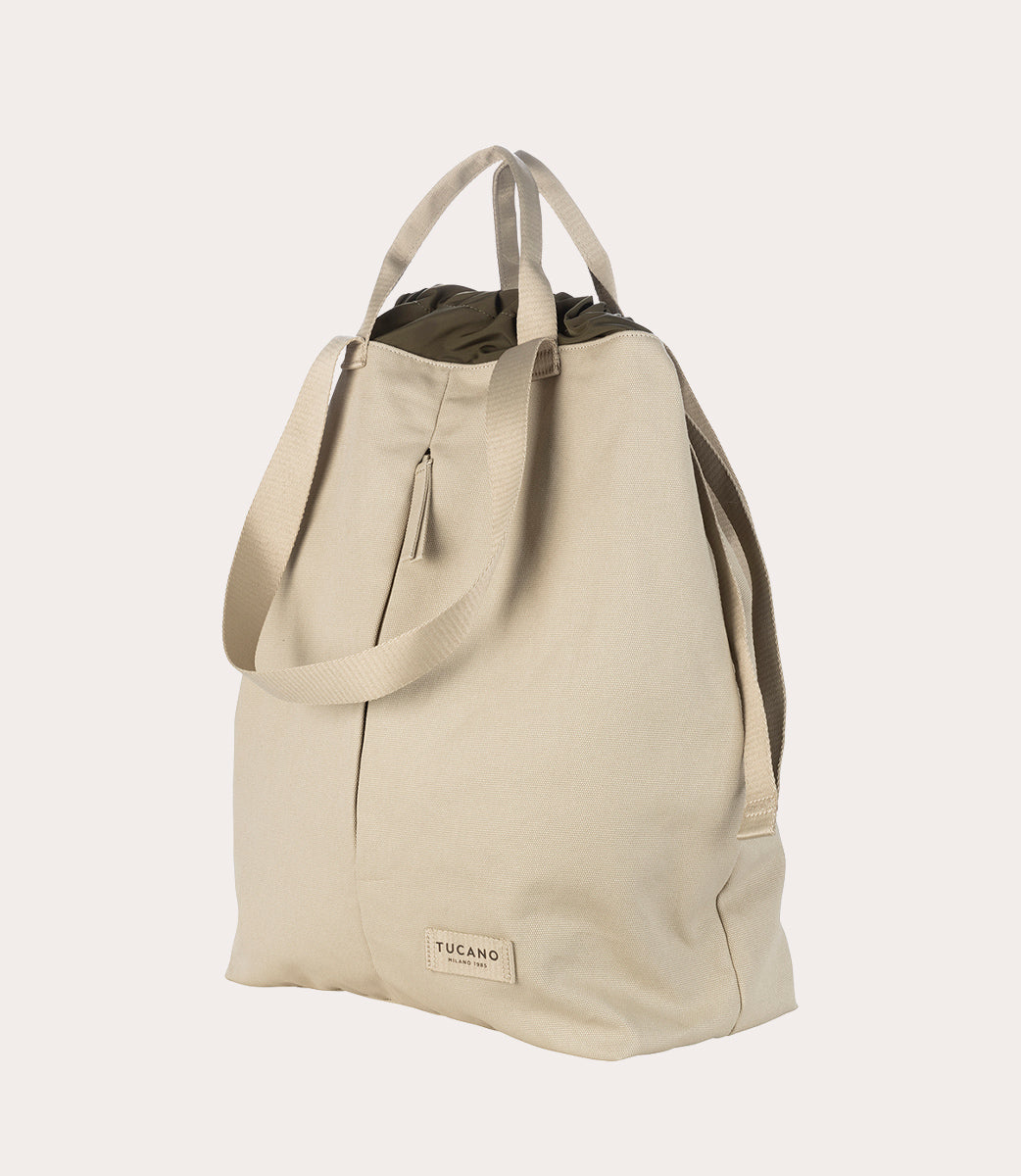 Tucano Carry Vertical Large Shopper Canvas Beige 36L