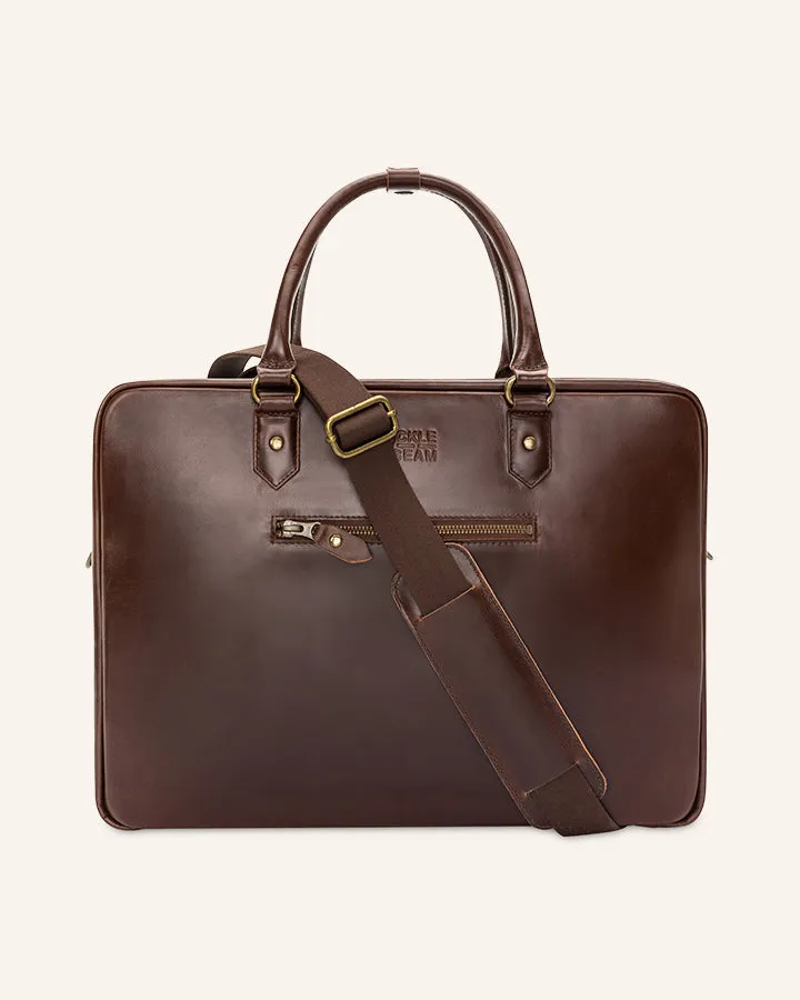 Buckle & Seam Albert XL Aktentasche Leder Charakter Sale