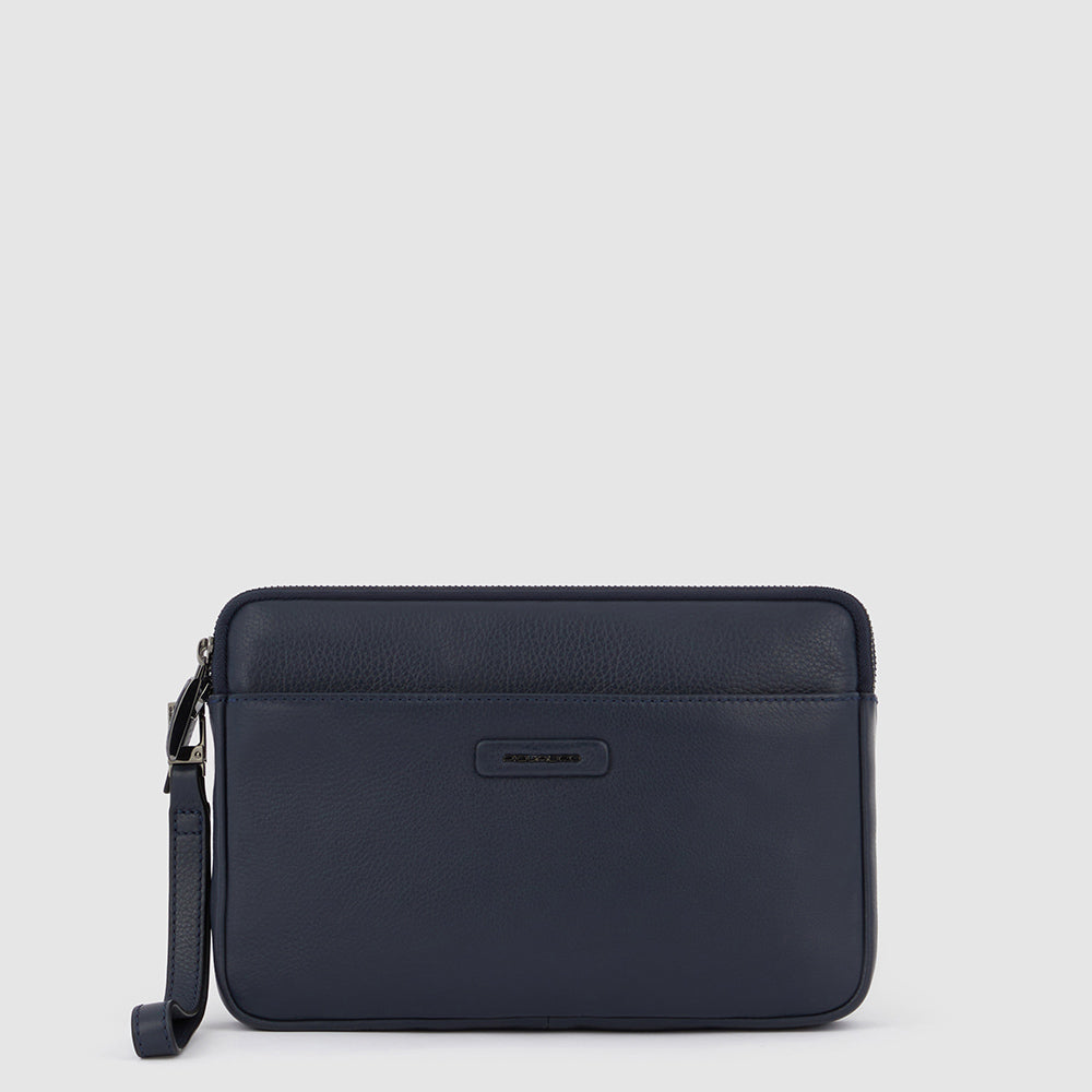 Piquadro Modus POCHETTE Clutch Blau Leder RFID iPad mini