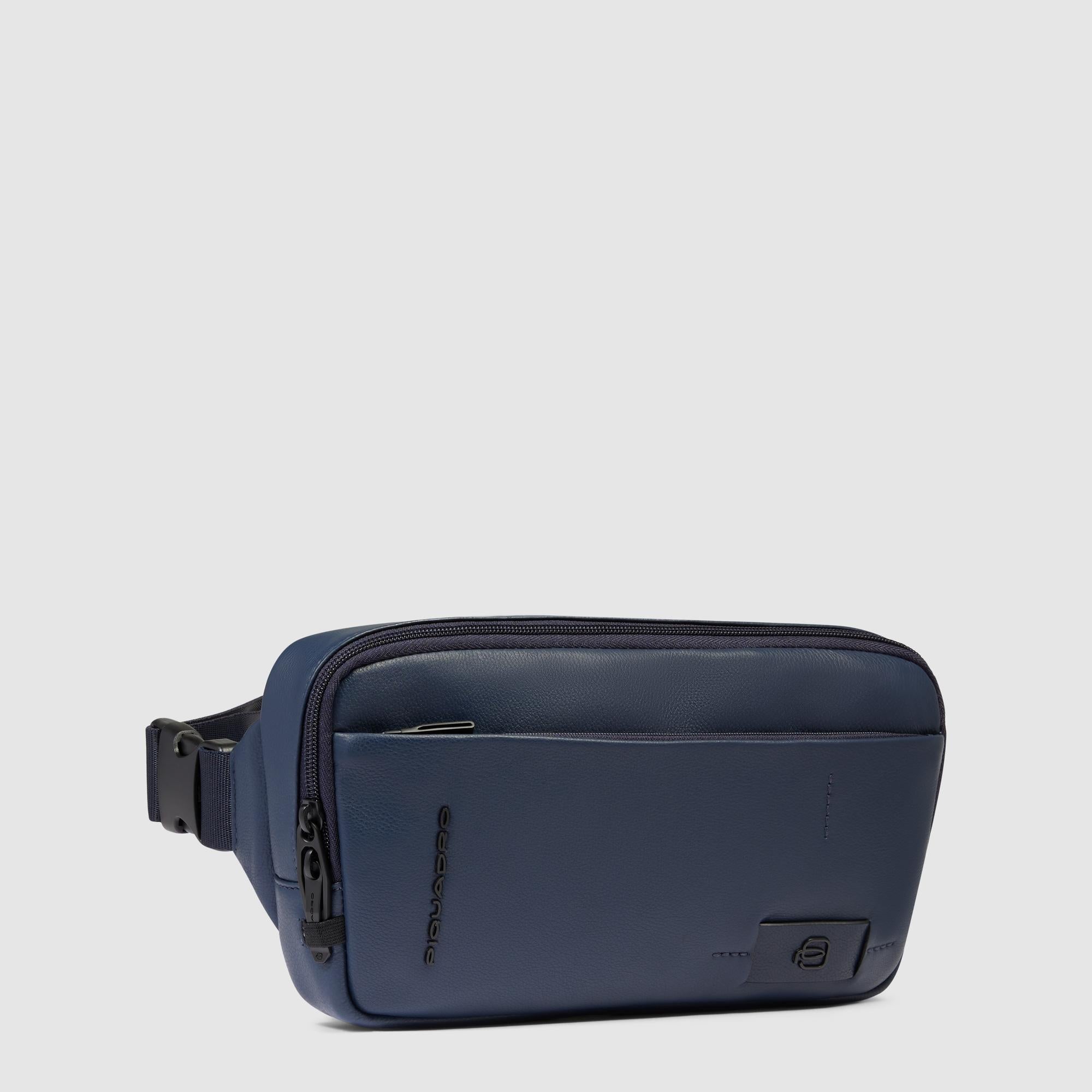 Piquadro Urban Bauchtasche Leder RFID-Schutz BLU