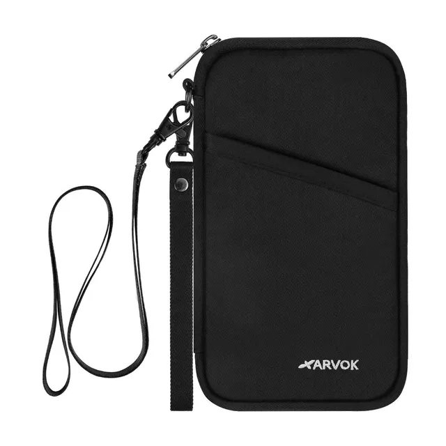 Arvok Travel Accessories Reisepasstasche Schwarz RFID Oxford
