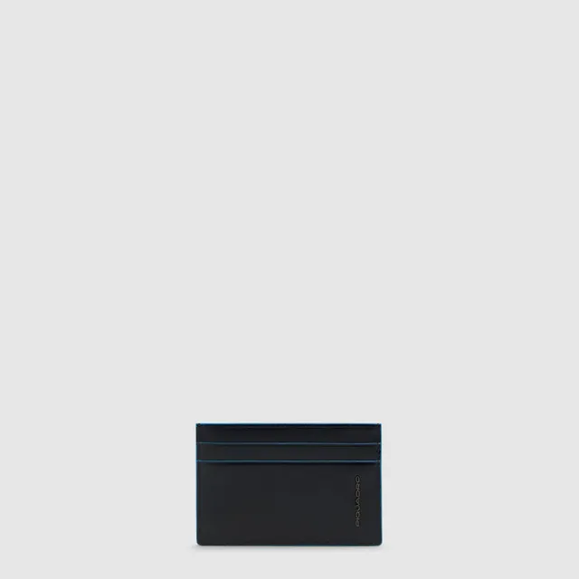 Piquadro Black Square Herren Kartenetui Leder Blau