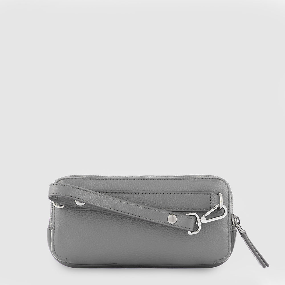 Piquadro Modus Pochette Leder 3 Fächer Schwarz Herren