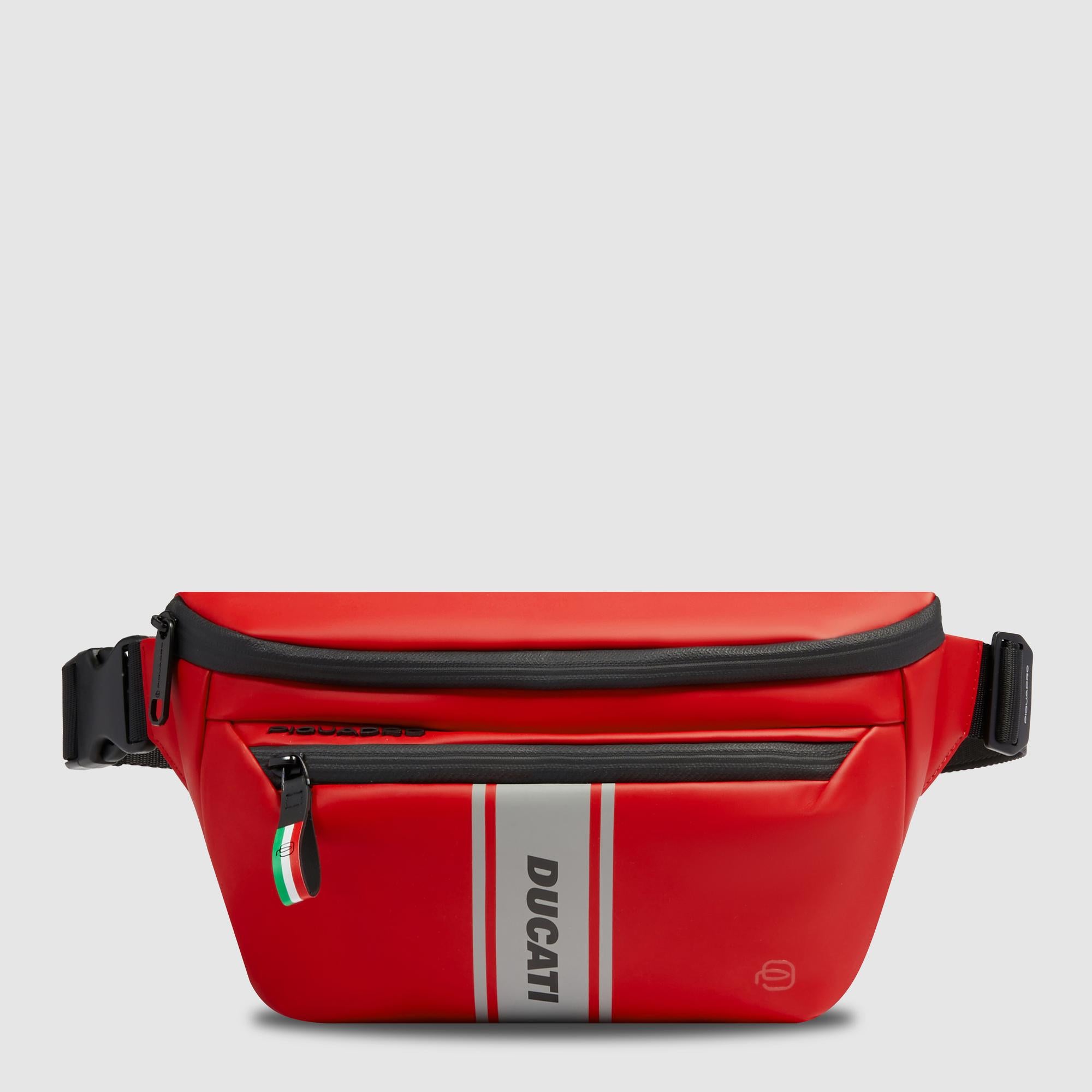 Piquadro x Ducati Gürteltasche Herren schwarz Stoff