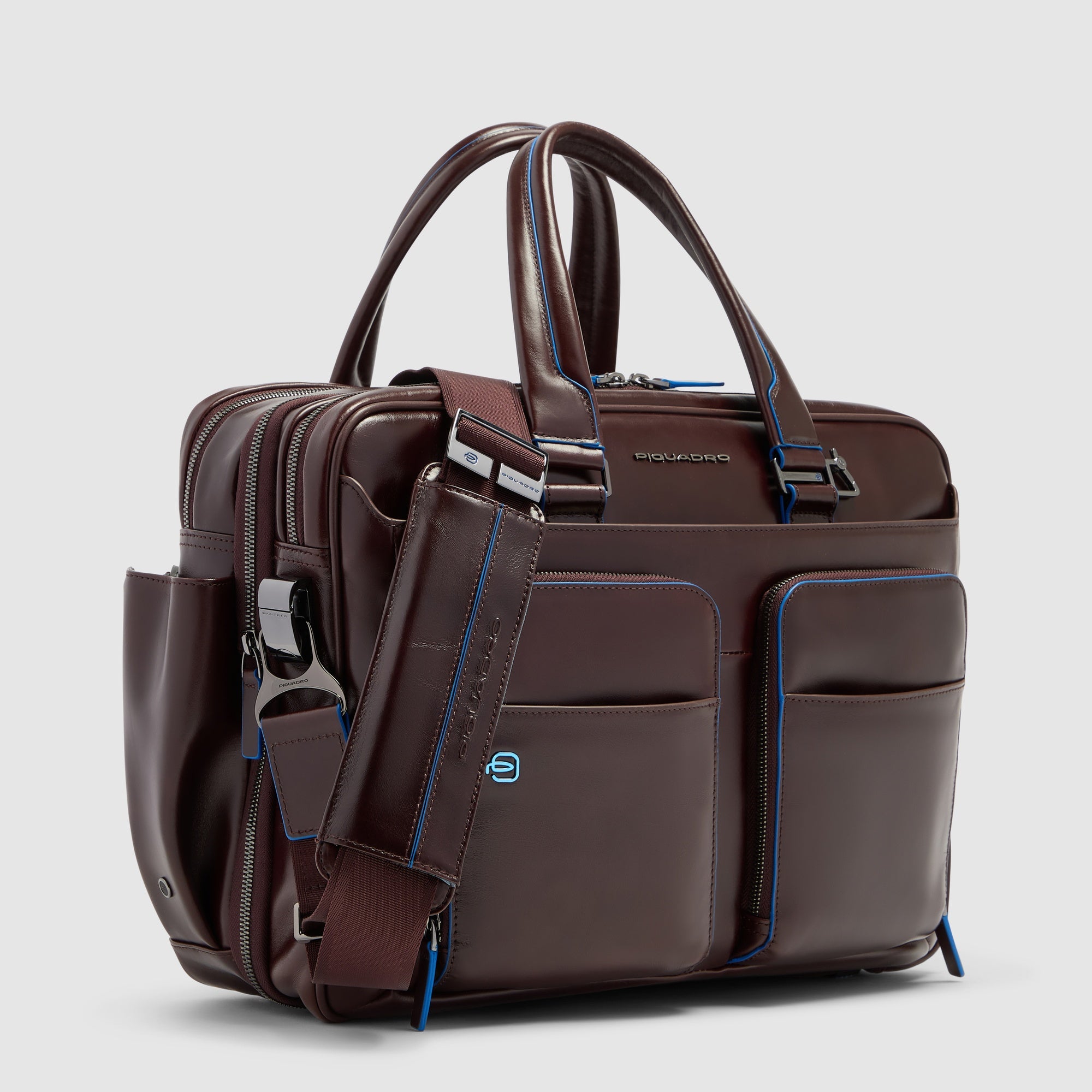 Piquadro Modus Laptoptasche 15,6 Zoll Schwarz erweiterbar