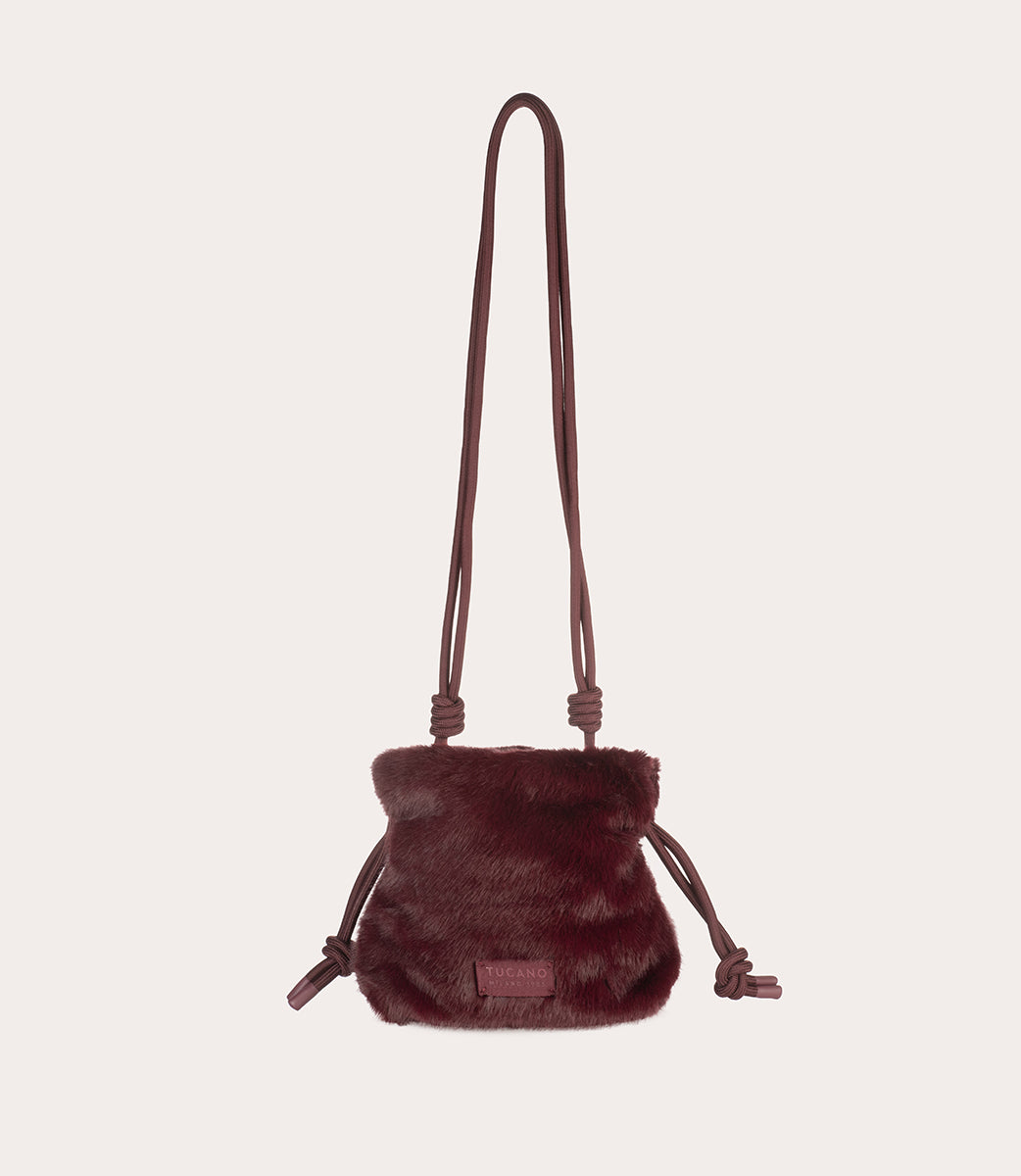 Tucano Mini Nina Fur Bag Umhängetasche Nero Kunstfell