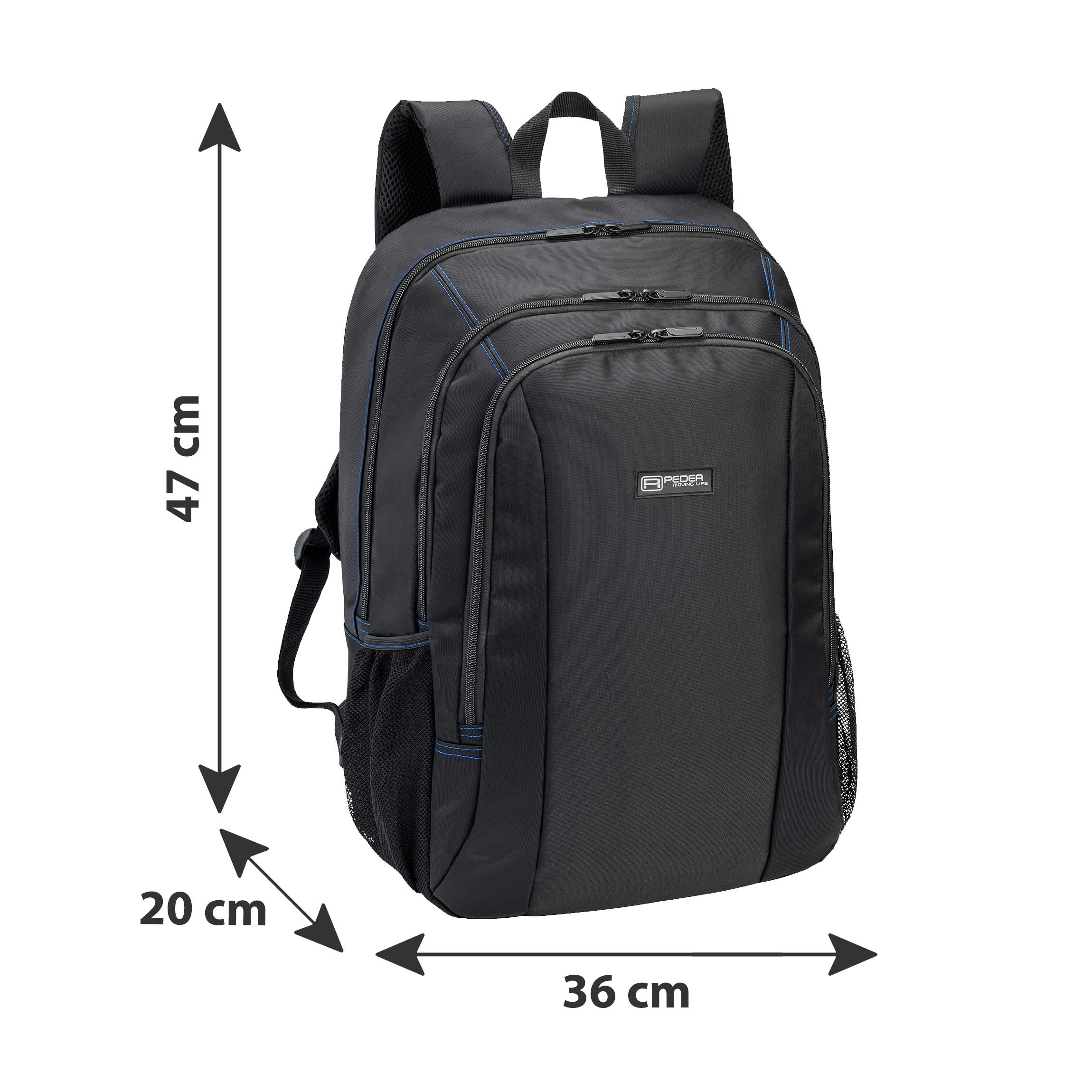 Pedea First One Laptop Rucksack 17,3 Zoll Blau wasserabweisend