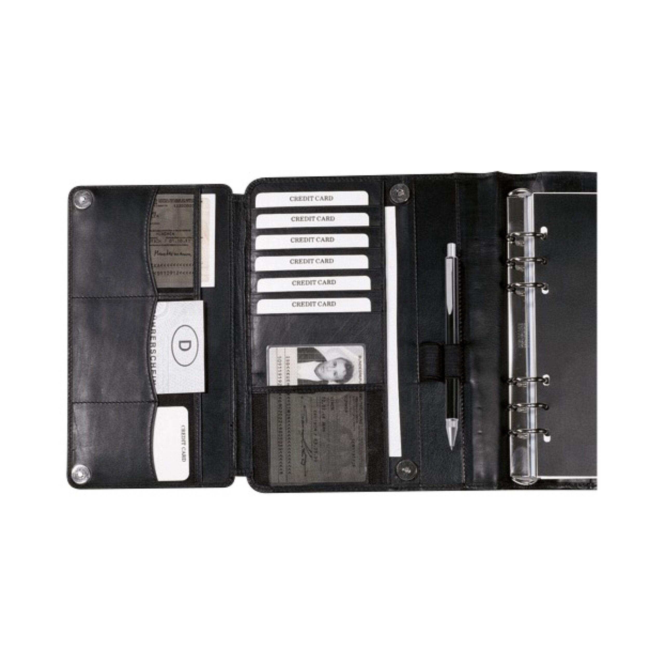 Lightpak Manager-Planer A5 Nappaleder schwarz mit Kalender