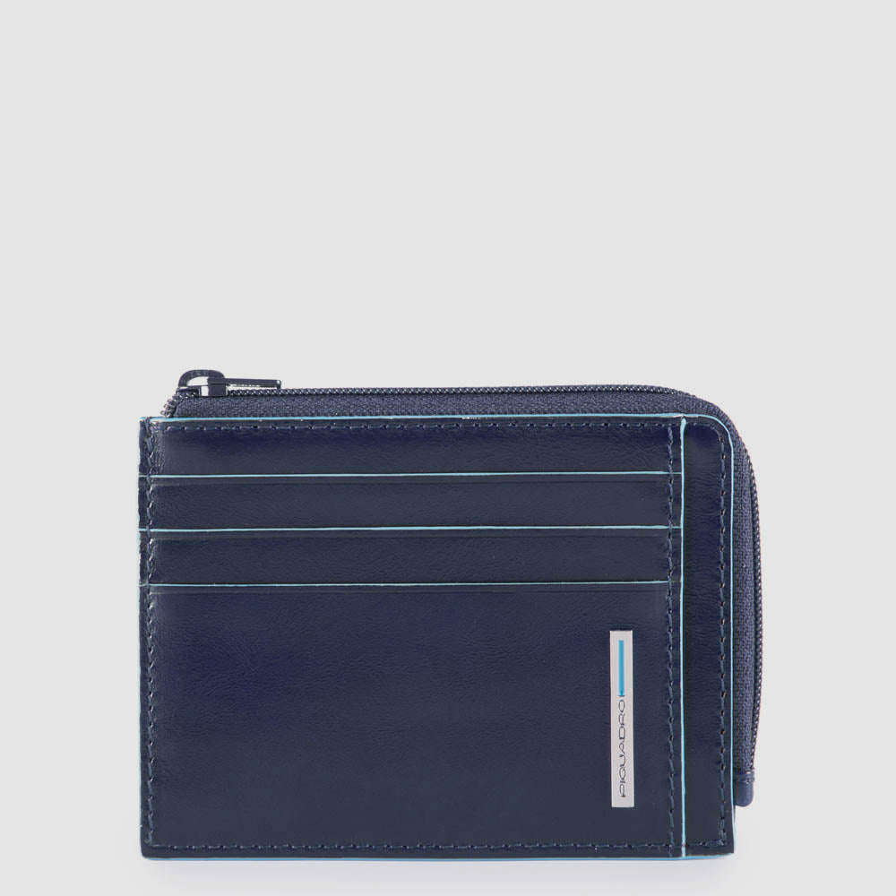 Piquadro Blue Square Geldbörse Leder Schwarz RFID Ausweis