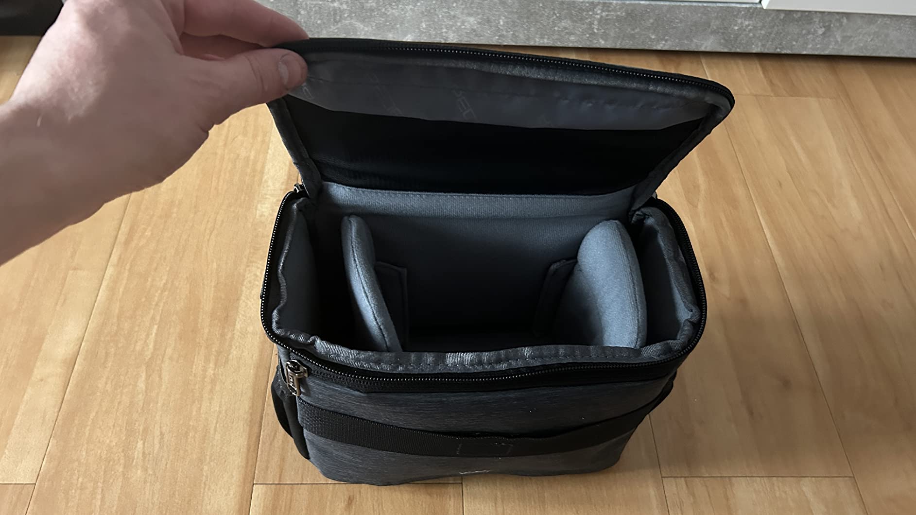 Pedea Noble Kameratasche XL Anthrazit gepolstert