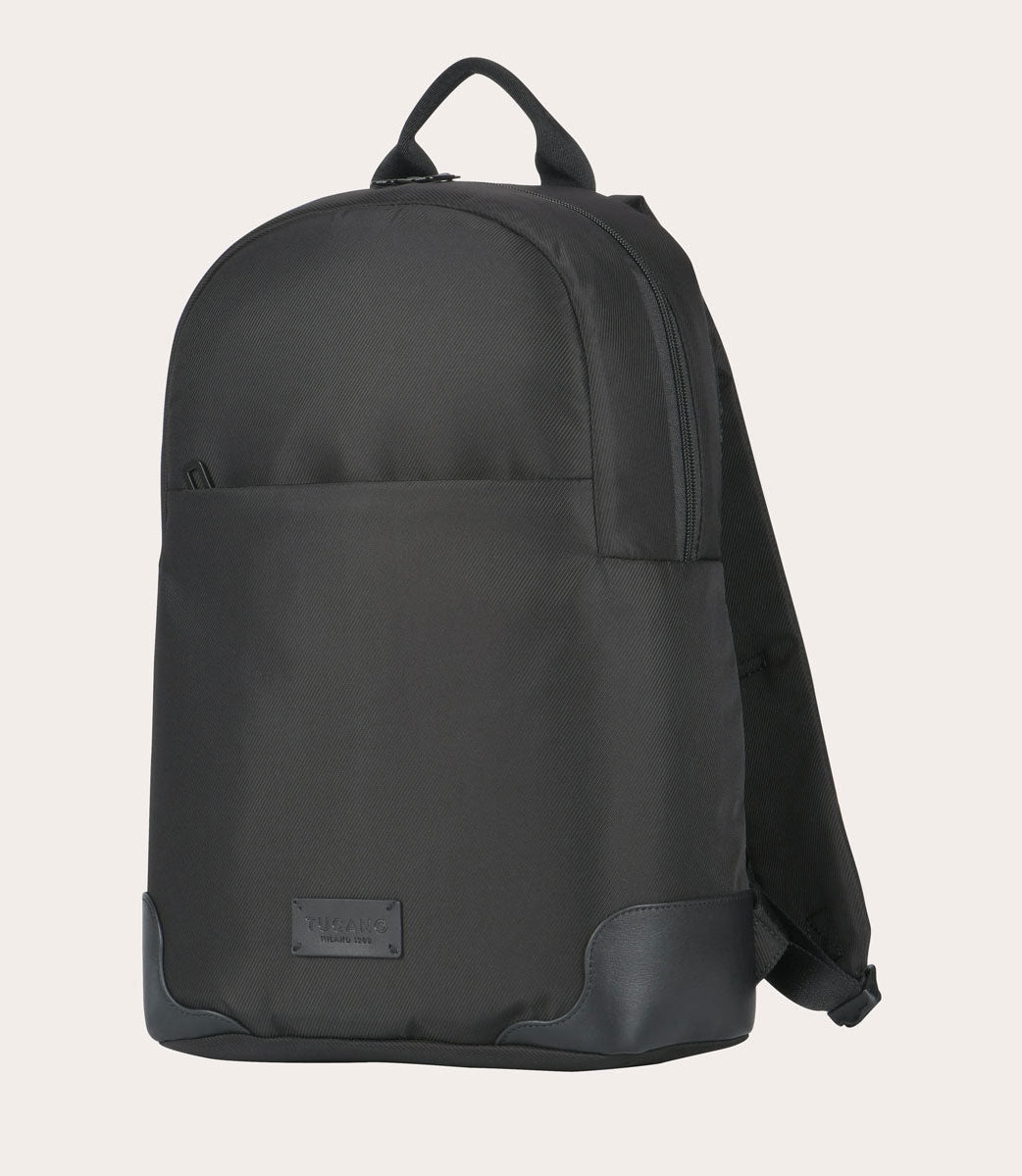 Tucano Fine Rucksack 15,6 Zoll Schwarz Laptopfach Leder