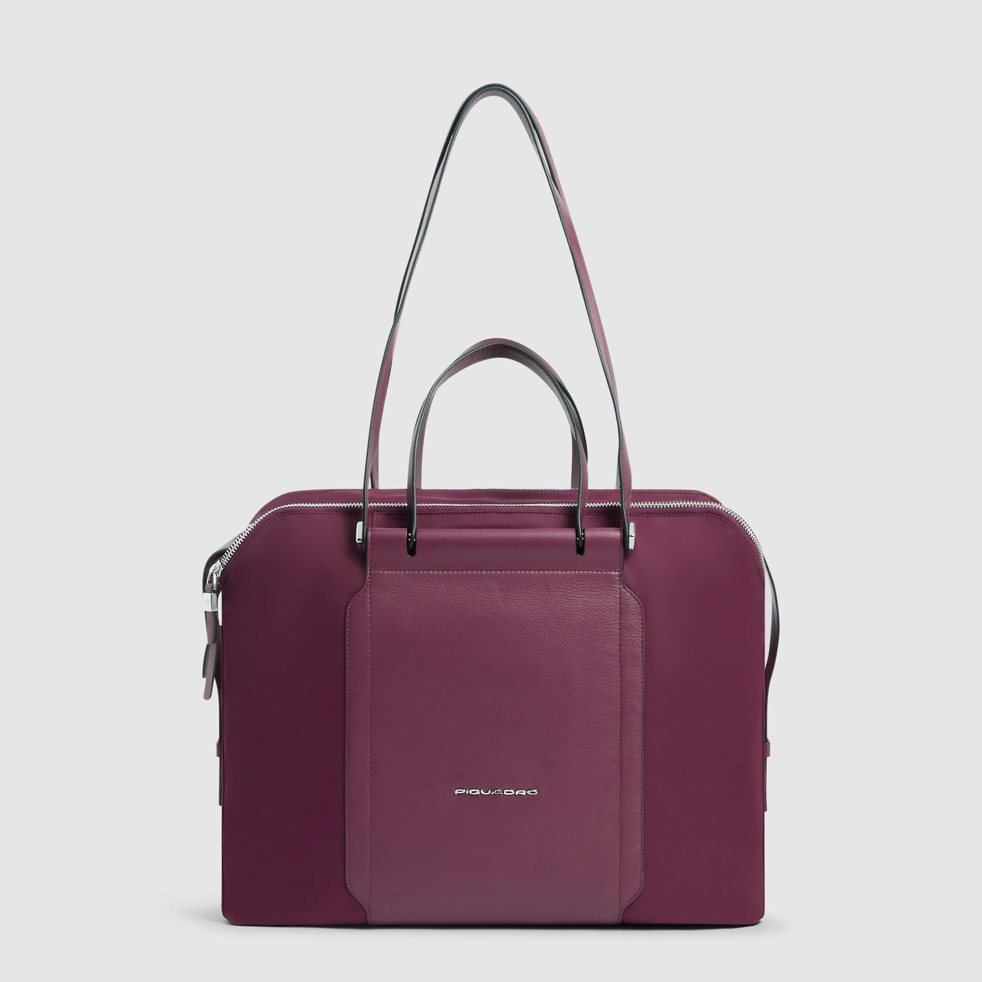 Piquadro Patricia Shopper Laptoptasche 14 Zoll schwarz Leder