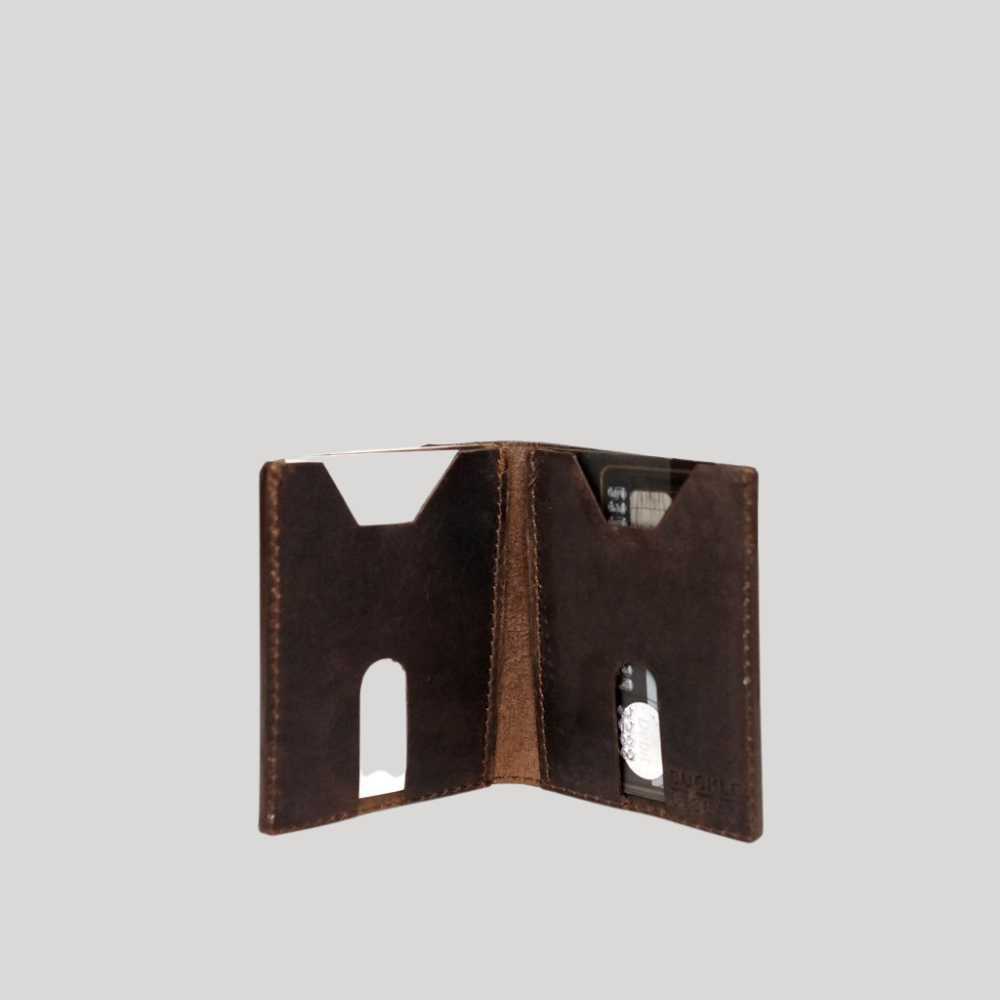 Buckle & Seam Flint Card Holder Leder Black Blue 12 Karten