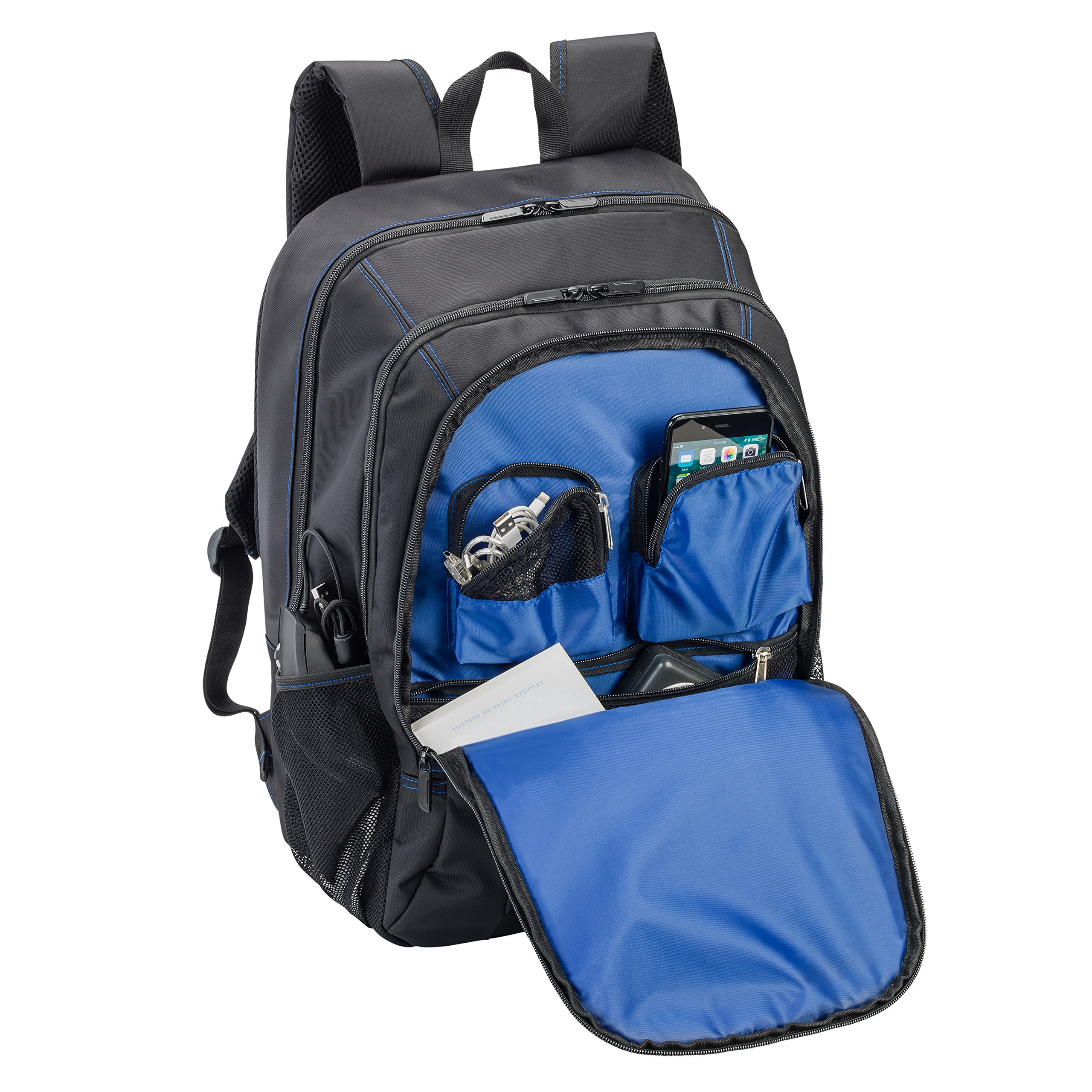 Pedea First One Laptop Rucksack 17,3 Zoll Blau wasserabweisend