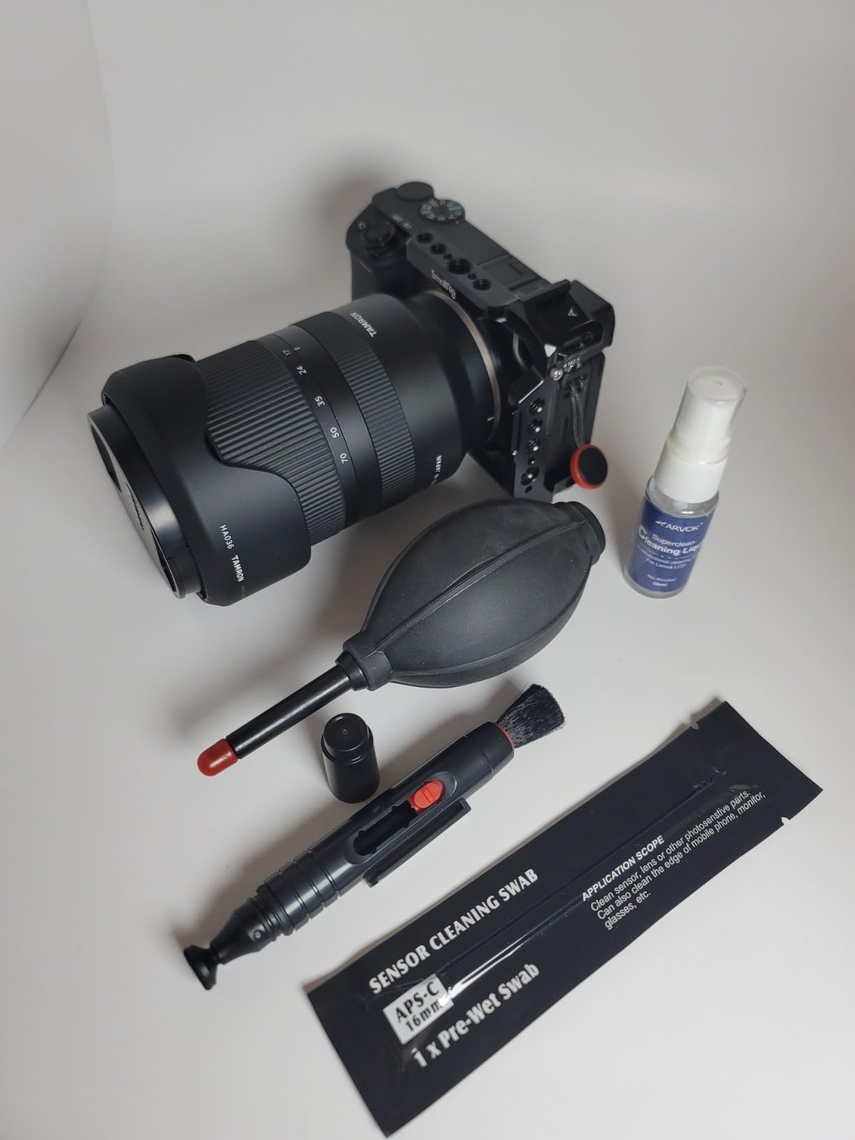 ARVOK Travel Kamera Reinigungsset 32-tlg mit Tasche Blasebalg