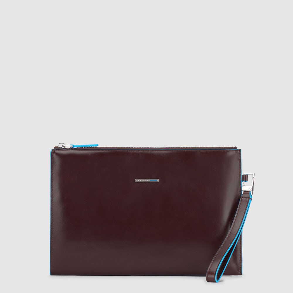 Piquadro Black Square Pochette Herrentasche Schwarz Leder