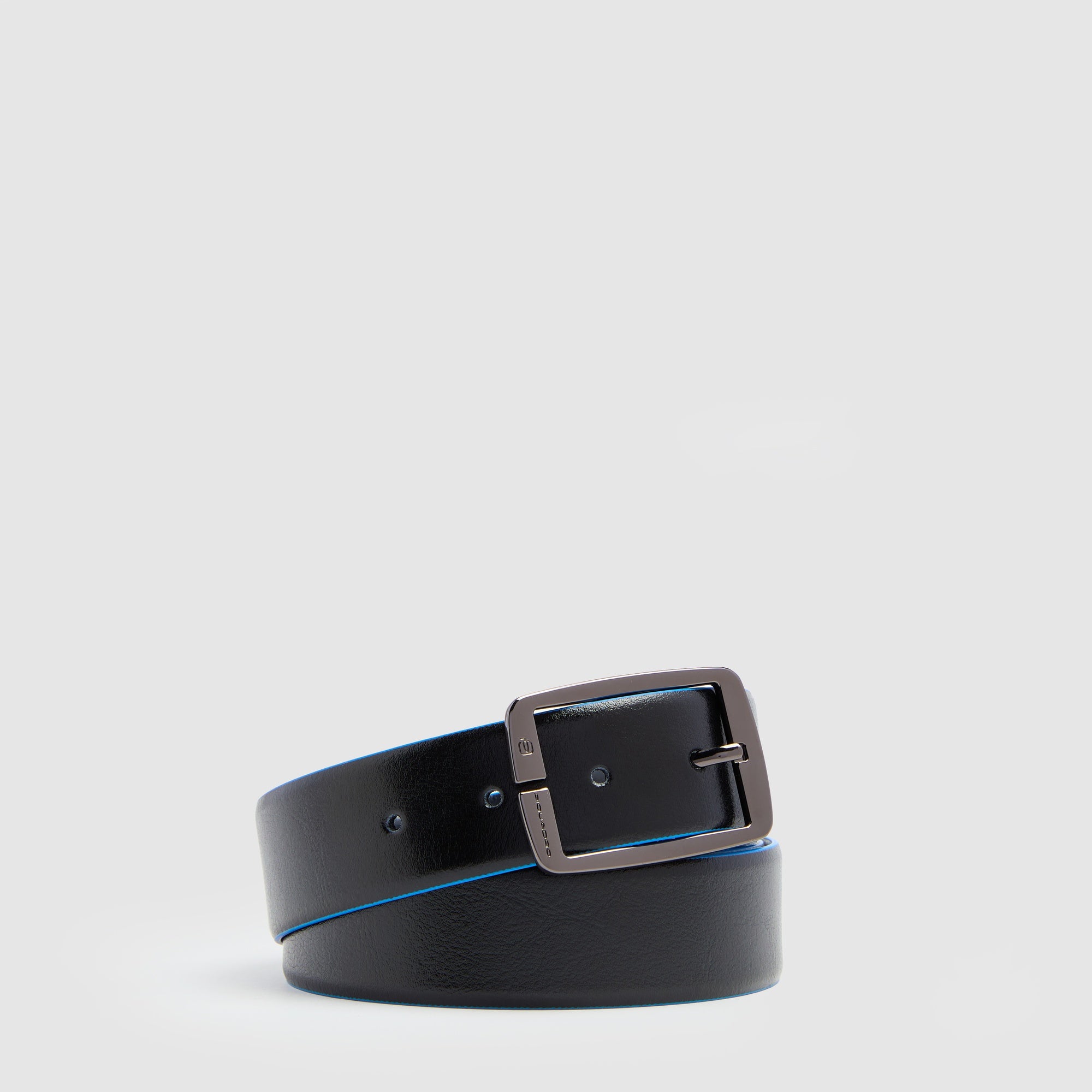Piquadro Blue Square Gürtel Leder Reversibel Schwarz