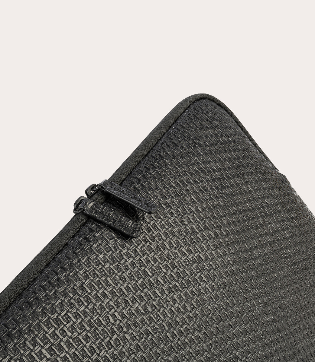 Tucano Treccia Laptop Hülle Schwarz 15,6 Zoll PU geflochten