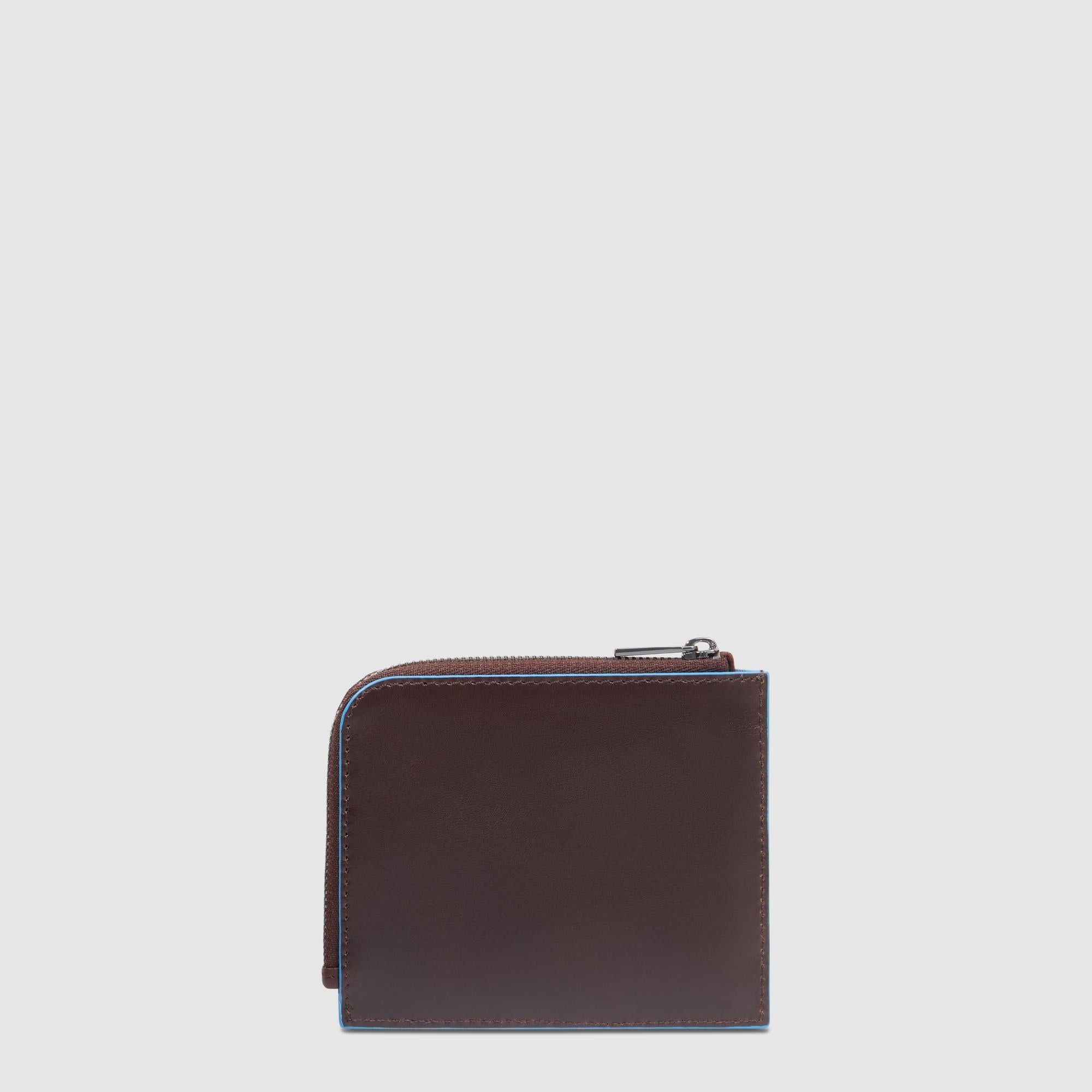 Piquadro Blue Square Kartenetui Herren Leder RFID Schwarz