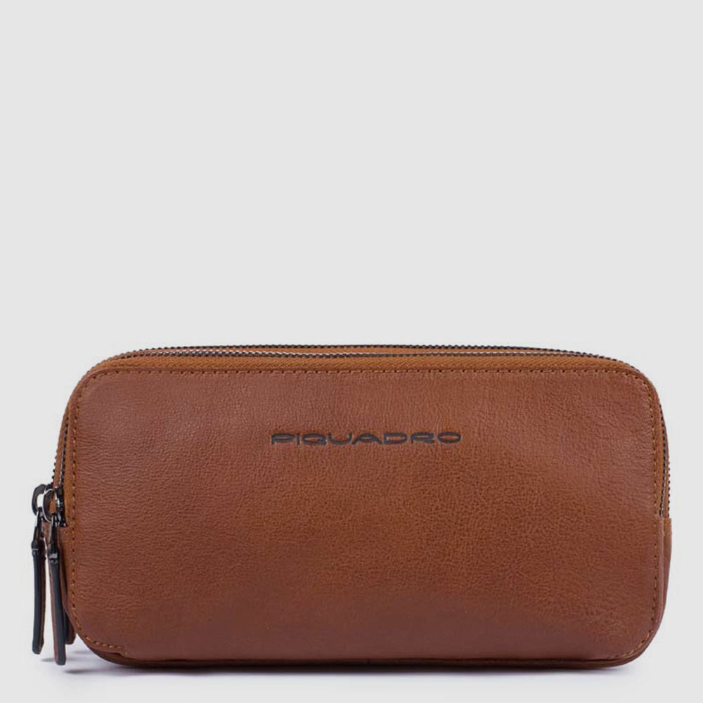 Piquadro Modus Pochette Leder 3 Fächer Schwarz