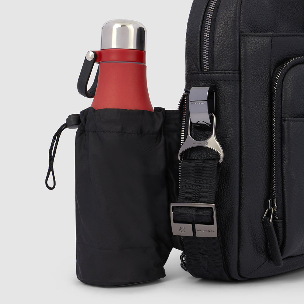 Piquadro Brief Aktentasche 15 Zoll Schwarz Leder Herren