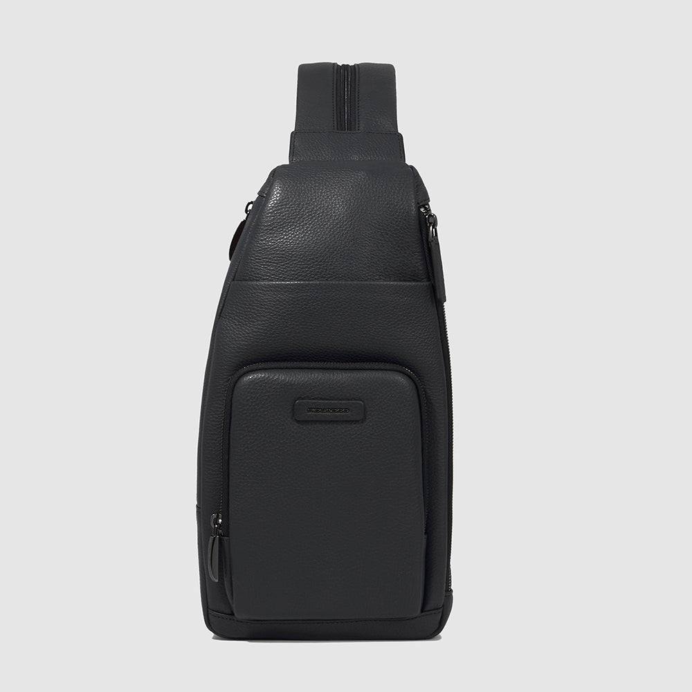 Piquadro Urban Sling-Rucksack Leder iPad mini Schwarz
