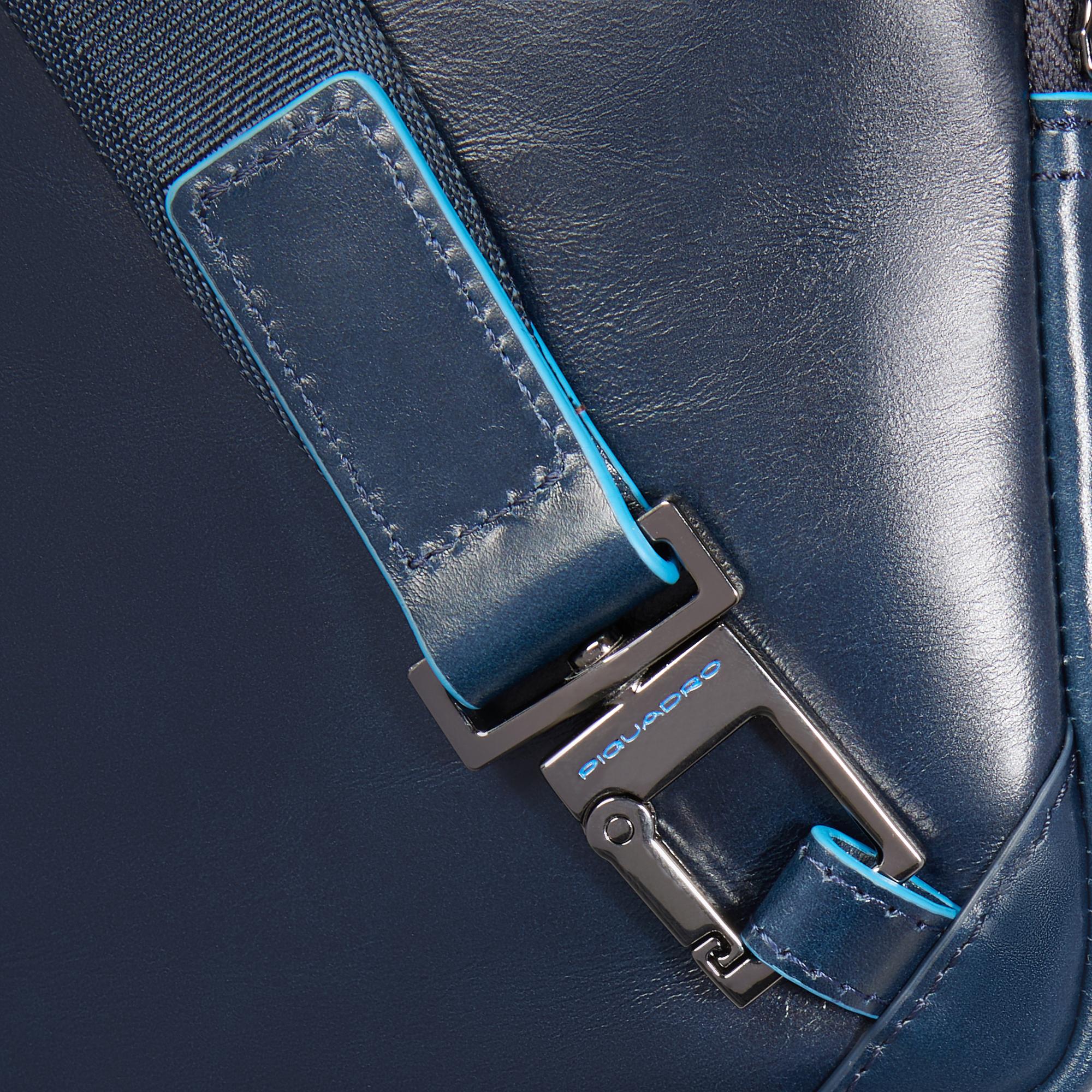 Piquadro Urban Borsello iPad Mini Umhängetasche Blau Leder
